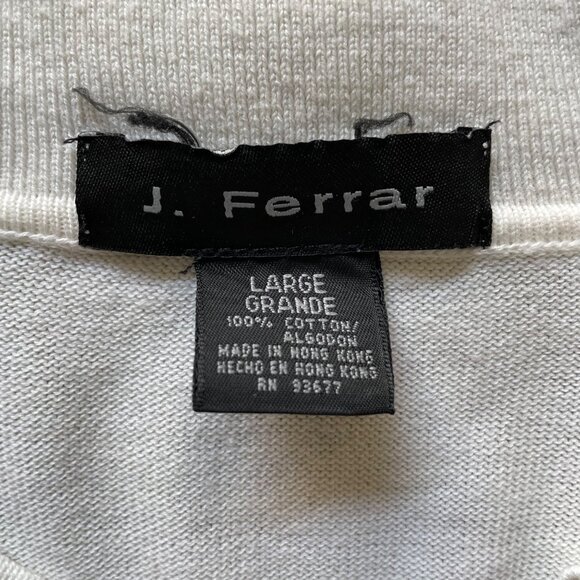 Vintage K Ferrar Pullover Casual Lightweight Sweater Large Flaw u - Picture 9 of 9